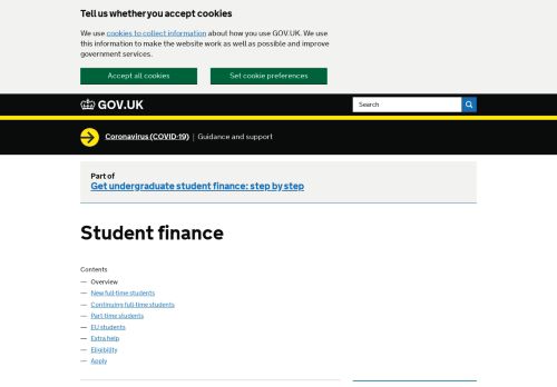 Student finance - GOV.UK  