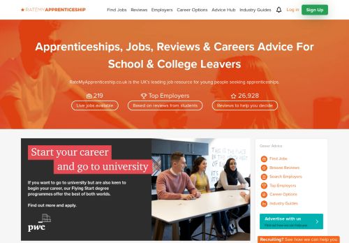 Apprenticeships, School Leaver Jobs & Reviews | RateMyApprenticeship