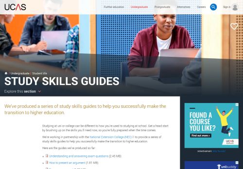Study skills guides | Undergraduate | UCAS