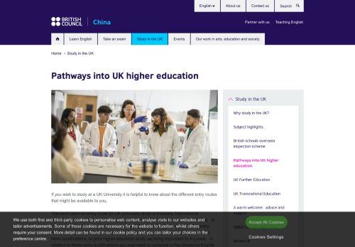 Pathways into UK higher education | British Council