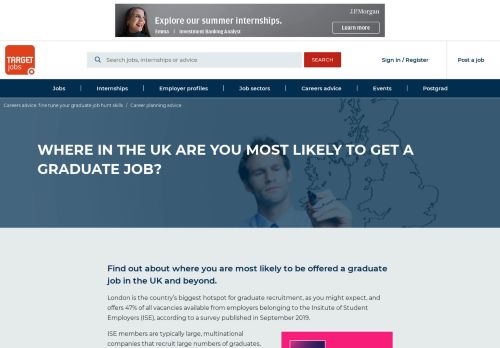 Where in the UK are you most likely to get a graduate job? | TARGETjobs