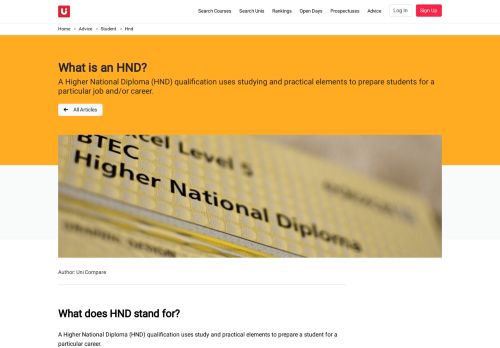 What is an HND?