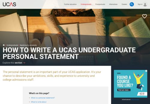 UCAS Personal Statement Tool - Learn what to write about