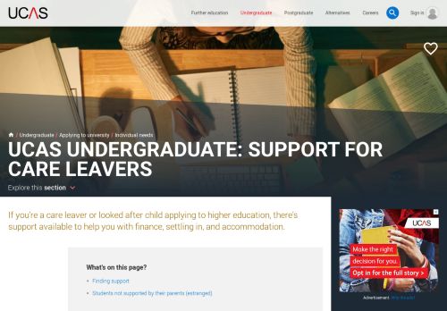 Care Leavers | Applying To University | UCAS