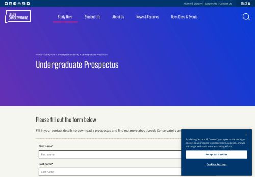 Order Your Undergraduate Prospectus | Leeds Conservatoire