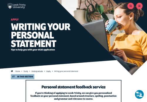 Writing your personal statement - Apply - Undergraduate - Study - Leeds Trinity University