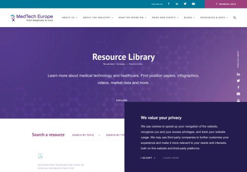 Resource Library - MedTech Europe, from diagnosis to cure