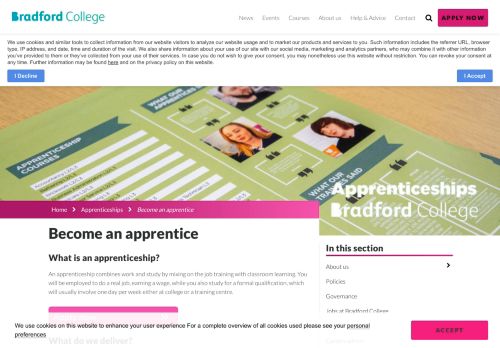 Become an Apprentice at Bradford College