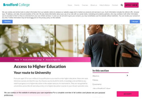 Access to Higher Education at Bradford College